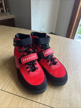 SABO Red and Black High-Top Deadlift Shoes